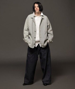 LENO COVERALL JACKET [UNISEX] カバーオールジャケット WHITE STRIPE