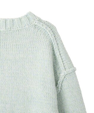 CRAFT STANDARD BOUTIQUE アウトリンキングミックスニットプルオーバー Light Blue