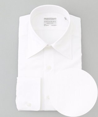 GOTAIRIKU 【形態安定】PREMIUMPLEATS_レギュラーカラー 通年ドレスシャツ_コンバーチブル仕様(25年モデル) ホワイト系
