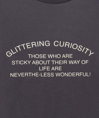 ANY L フロッキーロゴフレンチスリーブTシャツ チャコール