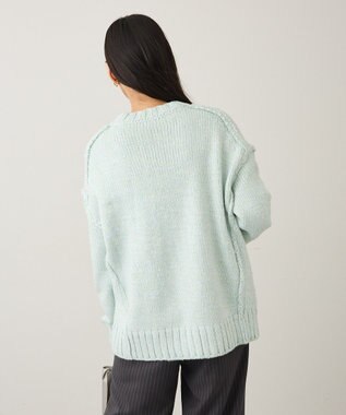 CRAFT STANDARD BOUTIQUE アウトリンキングミックスニットプルオーバー Light Blue
