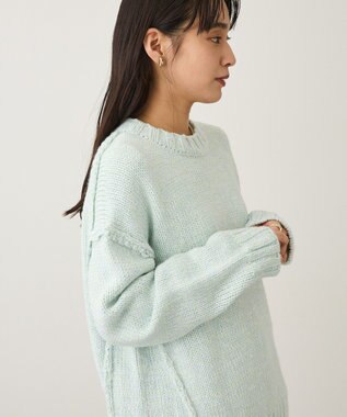 CRAFT STANDARD BOUTIQUE アウトリンキングミックスニットプルオーバー Light Blue
