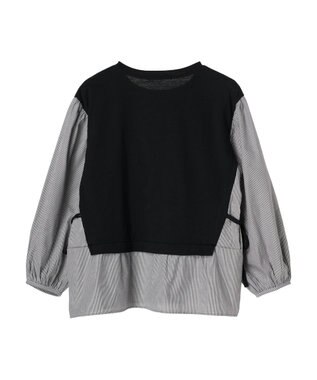 Green Parks 脇リボンドッキングプルオーバー Black