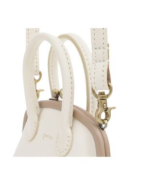 genten ミネルヴァキッコ 口金ショルダーバッグ アイボリー