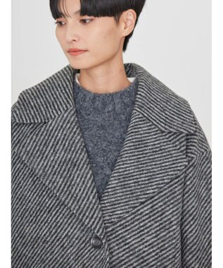 AMERICAN HOLIC ツイードライクコクーンミディコート Gray