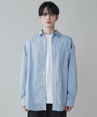 WEGO イージーケアブロードBIGシャツ サックス