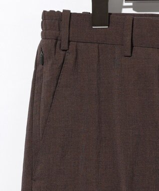 JOSEPH ABBOUD 夏パンツ【キングサイズ・洗える・ウエストも伸びる!/軽量/清涼/ストレッチ】ハイツイストドライストレッチパンツ ダークブラウン系