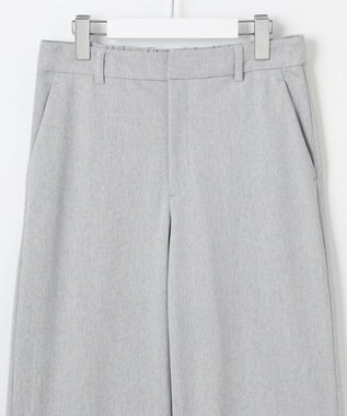 J.PRESS LADIES L 【洗える】リネンライクジャージー ワイド パンツ ライトグレー系