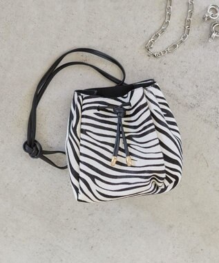  【CLASSY.12月号掲載】カウヘアー ミニ巾着 バッグ