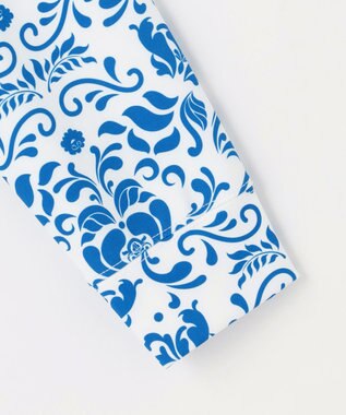 PW CIRCULUS 【吸水速乾 / UV遮蔽率99.5% UVカット / ストレッチ】【WOMEN】DELFT総柄 ロングスリーブモックT ゴルフウェア レディース スカイブルー系5