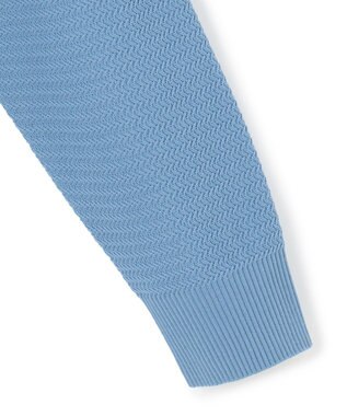 J.PRESS MEN 【KING SIZE】ハイツイストヘリンボン フルジップカーディガン サックスブルー系