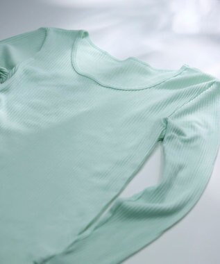  綿100% リブ編みコットン 長袖シャツ