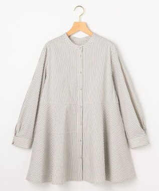 組曲 S 【前後着用可】コンパクトシャーティング チュニックブラウス アイボリー系1