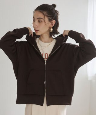 WEGO 【ANGIE VINTAGE】ダンボール ダブルジップパーカー フーディー ブラウン