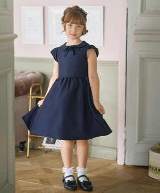 組曲 KIDS 【110-140㎝】レーシージャケット＆ワンピース セット ネイビー系