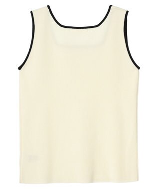 Green Parks ノースリーブスクエアニットプルオーバー Ecru