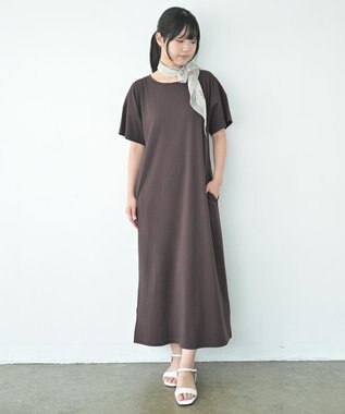 Marca ＜洗えるシルク＞【Marcaオリジナル】フローイングベルト剣先 ウォッシャブル シルクローン 剣先ストール ベージュ×ブルー