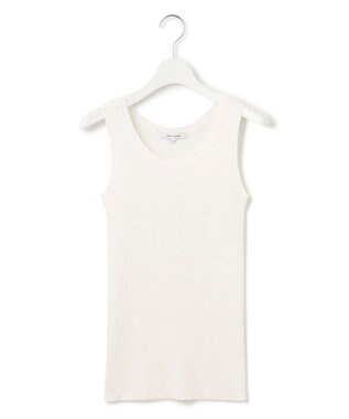 23区 S 【洗える】ニットリブ タンクトップ アイボリー系
