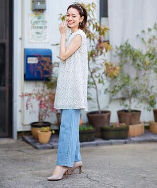 Tiaclasse L 【洗える】体型カバーも叶うAラインギャザーチュニックブラウス グレー