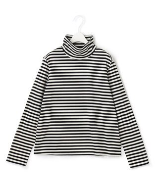  【洗える】CottonSingleJersey ハイネックプルオーバー