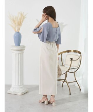 earth music&ecology ２ＷＡＹショルダースリットブラウス Off White