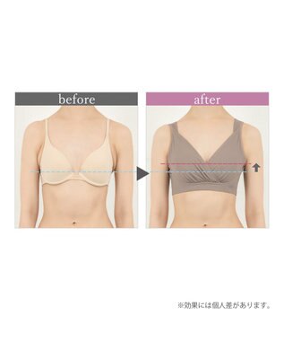 BRADELIS New York 【BRADELIS Me / ノンワイヤー】オールインワンライトブラ 軽い着け心地で快適に補正するブラジャー 谷間メイク ダークグレージュ