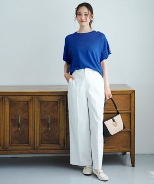 ANY SIS 【and GIRL掲載/アイスタッチ】フレンチスリーブ ニット ロイヤルブルー