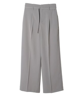 Green Parks きれいシルエットパンツ（ベルト付きとろみワイド） Gray