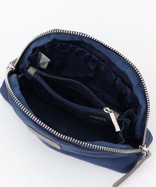 Y'SACCS ドットジャカード　コスメポーチ ネイビー