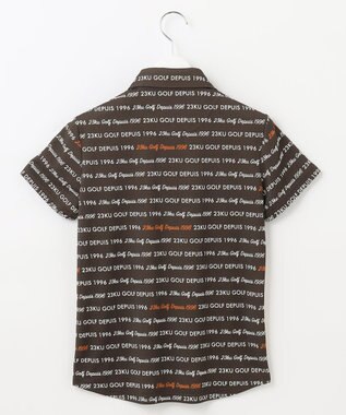 23区GOLF 【WOMEN】【吸水速乾/UVケア】ロゴパターンプリント 総柄半そで ポロシャツ ブラウン系5