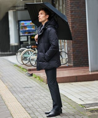 GOTAIRIKU WEB限定【仕事で着られる】ドレスダウンコート_ストレッチツイル_25年新作 ブラック系