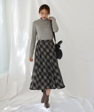 ANY L シアータートルネック TOPグレー