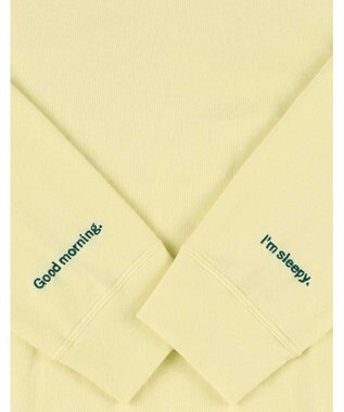 une nana cool 【綿混】あくびのお嬢さんの裏毛フーディーパジャマ イエロー