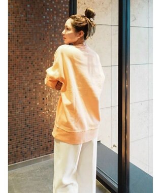 Green Parks ワイドシルエット裏毛プルオーバー Salmon Pink