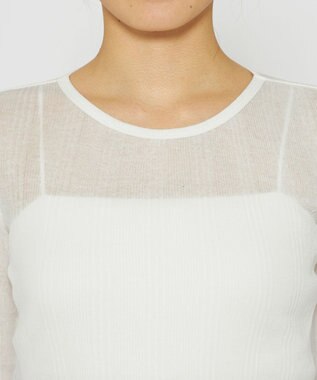 uncrave 【手洗い可】シアー ランダムリブ カットソー（uncrave STANDARD） オフ