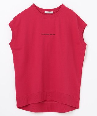 ANY 【2SET】ミニロゴトップス×ドットプリーツスカート セット レッド×ブラック