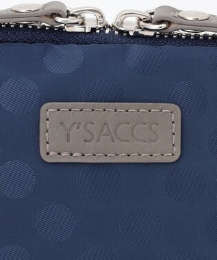 Y'SACCS ドットジャカード　コスメポーチ ネイビー