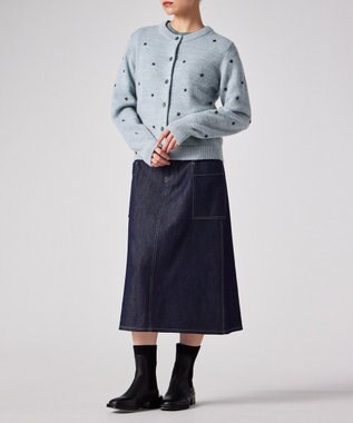 Paul Smith ホースシュー ビーズ カーディガン グレイッシュブルー