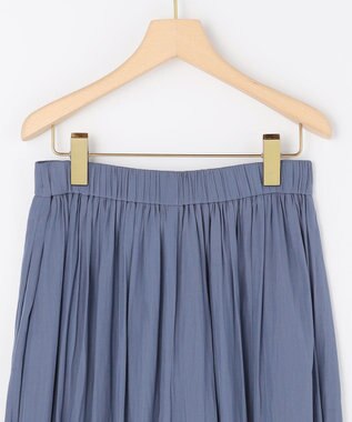 組曲 ギャザーライトデシン パンツ ダルブルー系