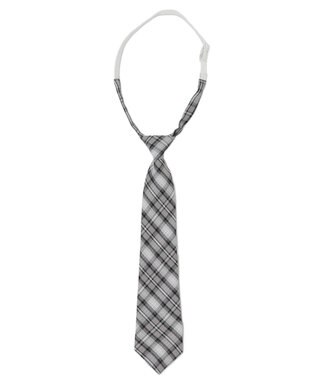 WEGO 【SCHOOLITEM】チェックスクールネクタイ グレーチェック2