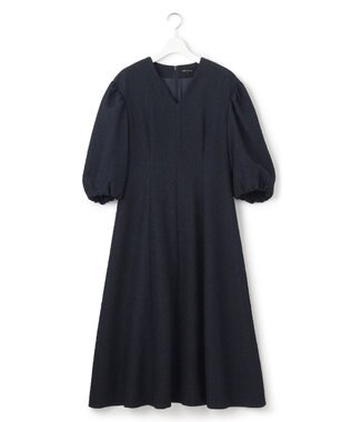 23区 S 【APPLAUDIR】マトラッセジャカード フレアドレス ネイビー系