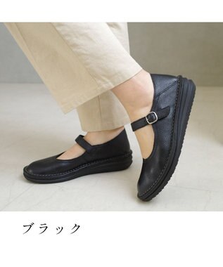 Pointer 本革 超軽量カジュアルシューズ ブラック