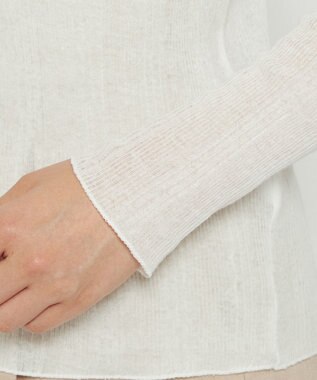 uncrave 【手洗い可】シアー ランダムリブ カットソー（uncrave STANDARD） オフ