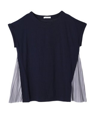 Green Parks 脇プリーツドッキングチュニック Navy