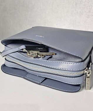 style code 【Ungrid/アングリッド】【WEB限定商品】キーリングチャーム付　ミニショルダーバッグ ブルーグレー