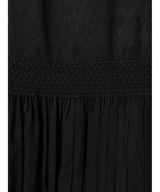 Green Parks Ｉ　ノースリスモッキング切替ワンピース Black