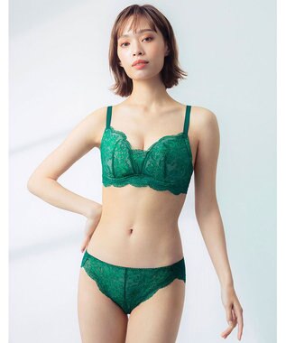 Wing Wing Lesiage 【1000シリーズ】 3/4カップブラ PB1001 ウイング／ワコール グリーン