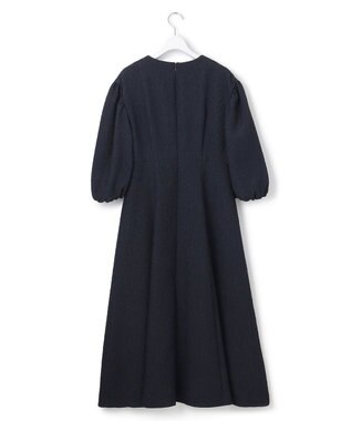 23区 S 【APPLAUDIR】マトラッセジャカード フレアドレス ネイビー系