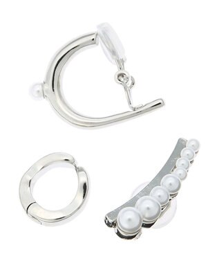 Green Parks ｅｖｅｒｙ　ｗａｌｋ．３ｐｃｓセットイヤカフクリップ Silver
