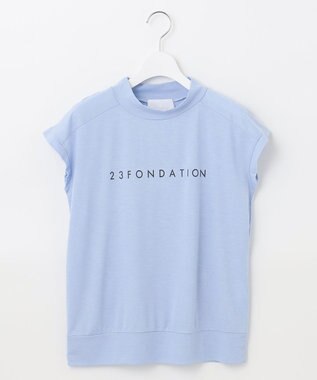 23区GOLF 【23Fondation/WOMEN】フレンチスリーブ ロゴトップス サックスブルー系